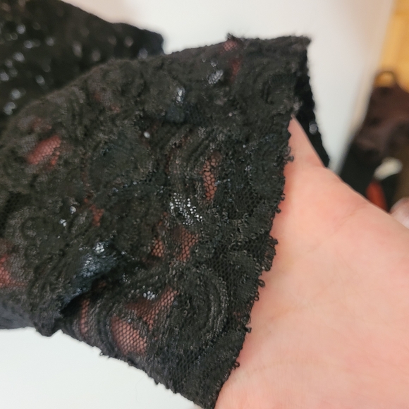 La Senza Vintage Lingerie Black Lace Zip Up Romper - Size XS - Picture 5 of 7